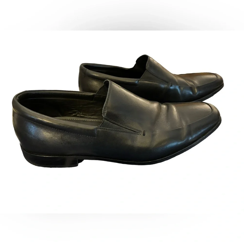 Gordon Rush Men’s Black‎ Leather Slip-On Loafers Size 9.5